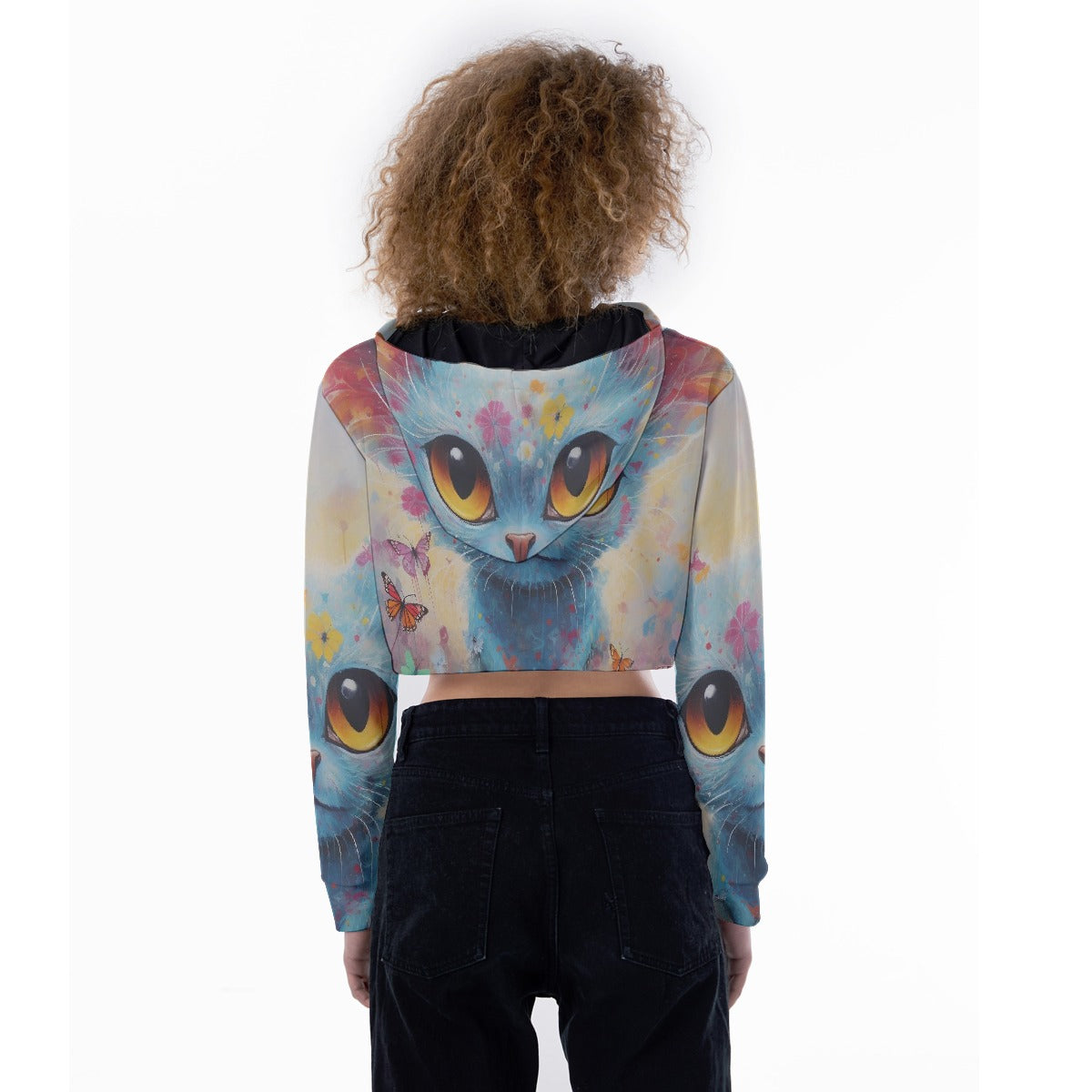 All-Over Print Women's Crop Top Hoodie