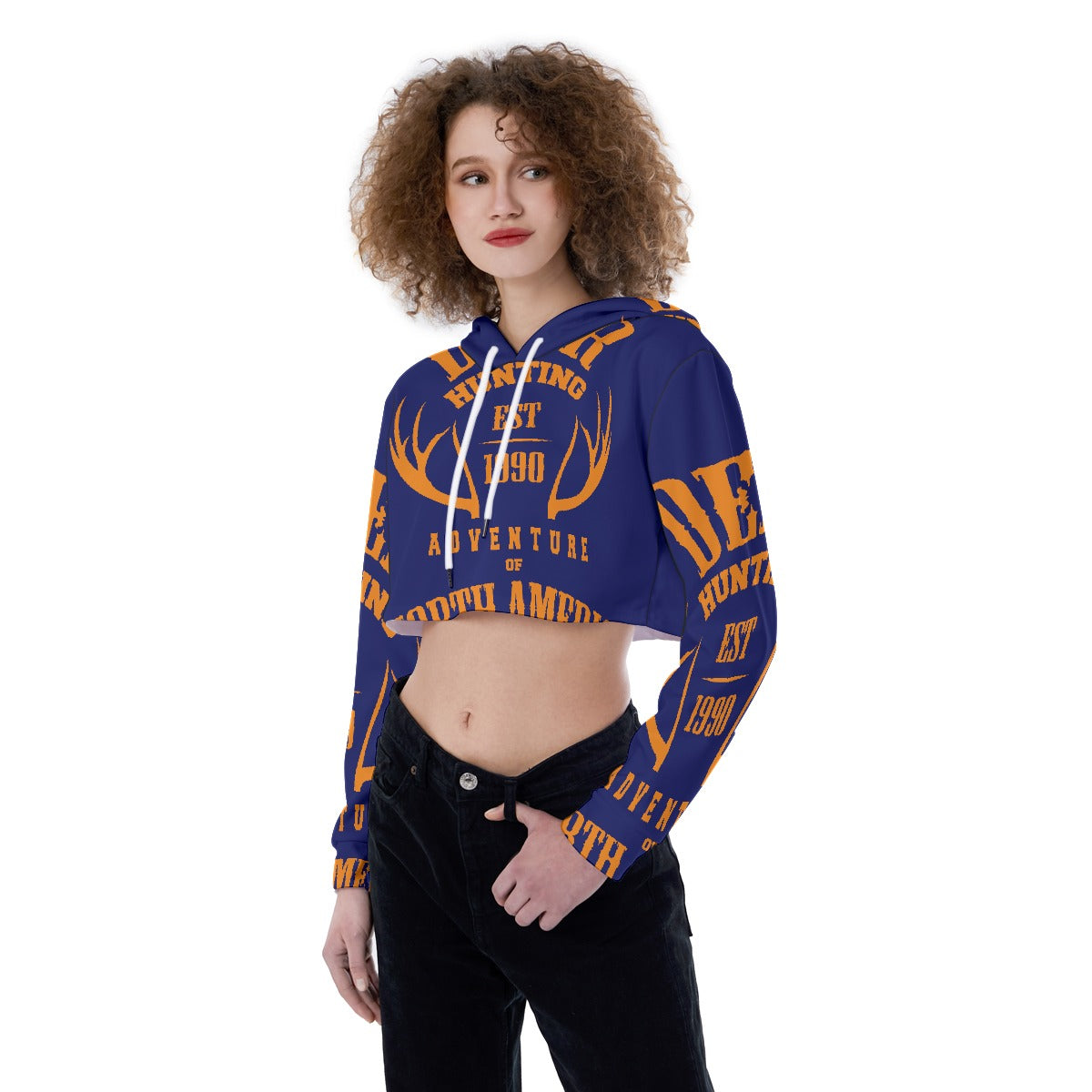 All-Over Print Women's Crop Top Hoodie