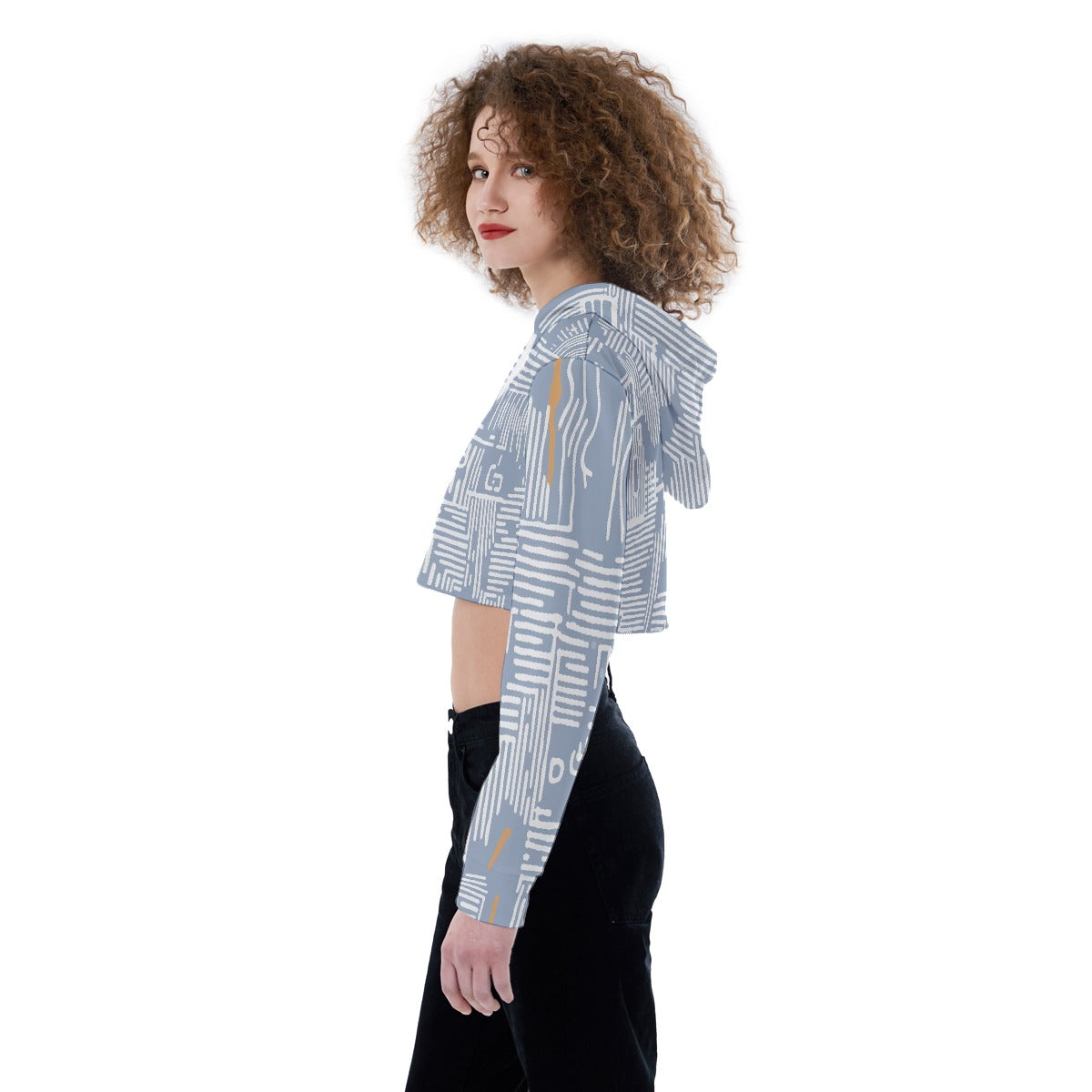 All-Over Print Women's Crop Top Hoodie