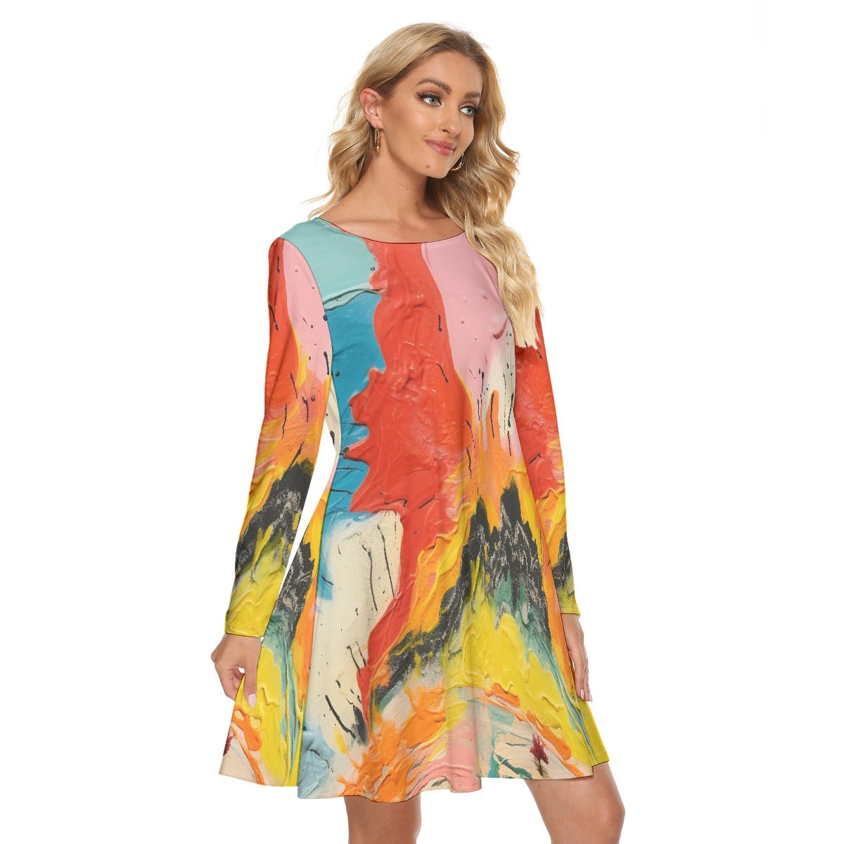 All-Over Print Women's Crew Neck Dress