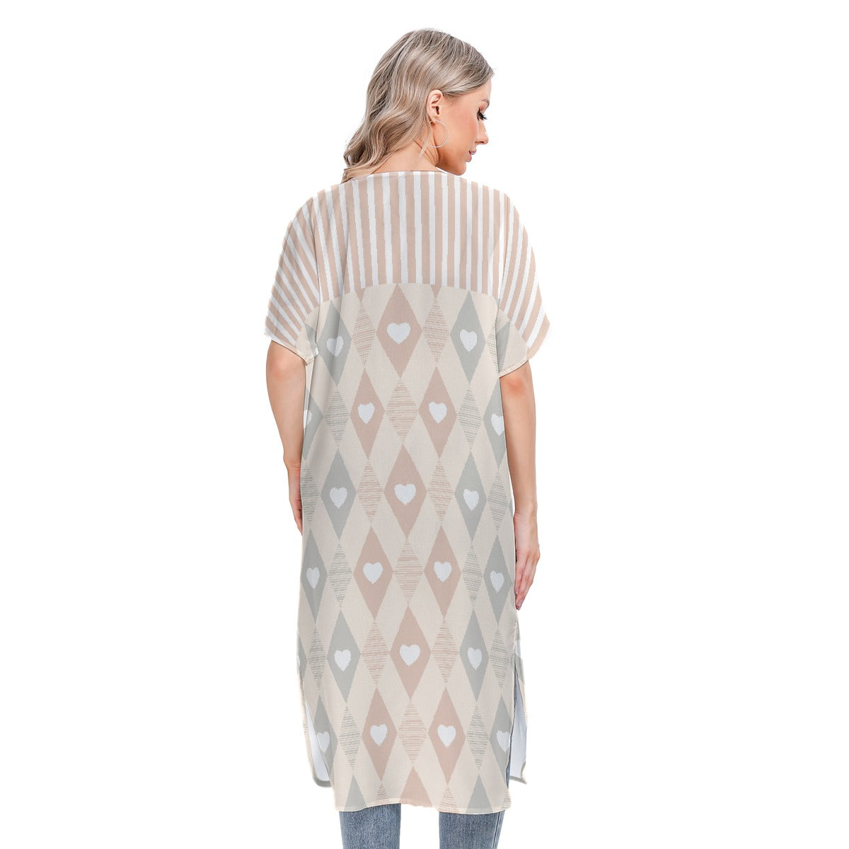 All-Over Print Women's Short Sleeve Cardigan