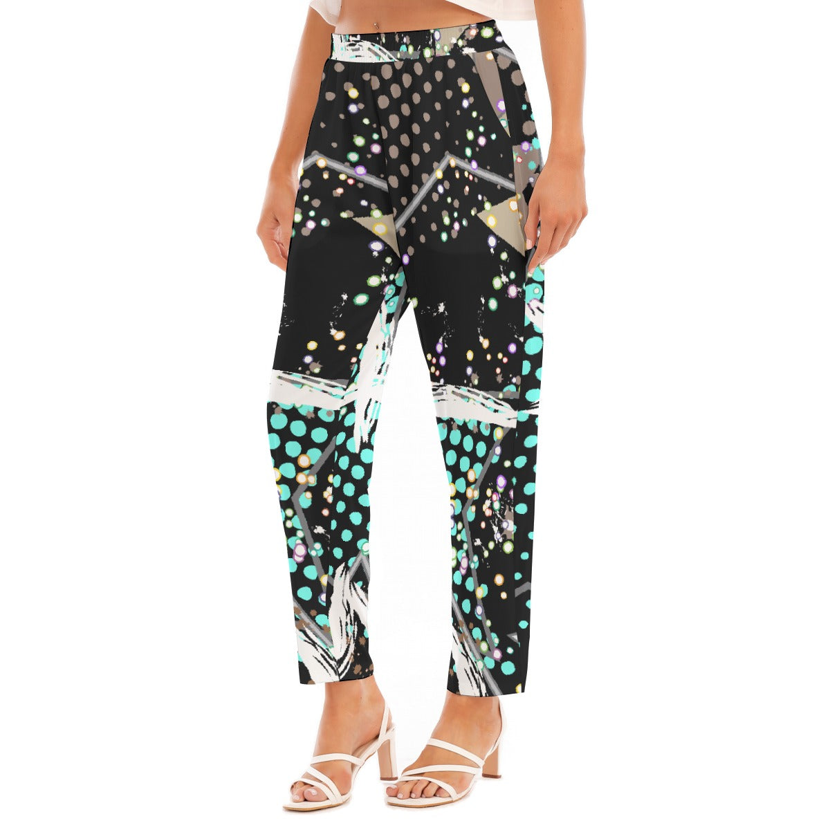 All-Over Print Women's Loose Straight-leg Pants