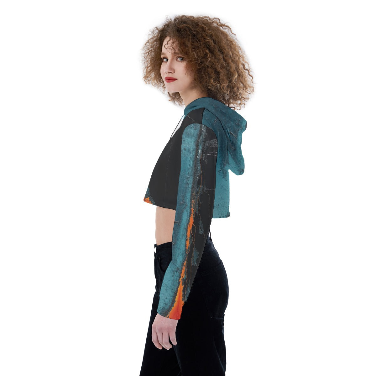 All-Over Print Women's Crop Top Hoodie