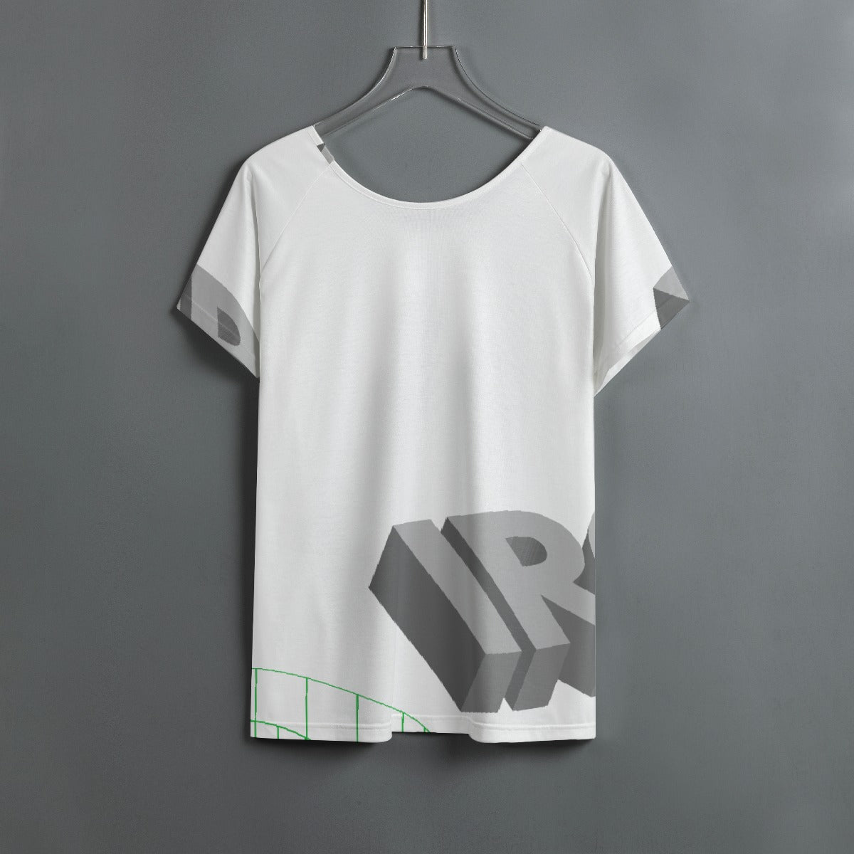 All-Over Print Women's Round Neck T-shirt With Raglan Sleeve