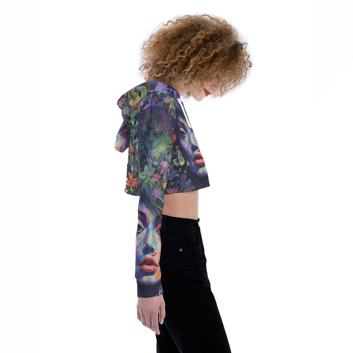 All-Over Print Women's Crop Top Hoodie