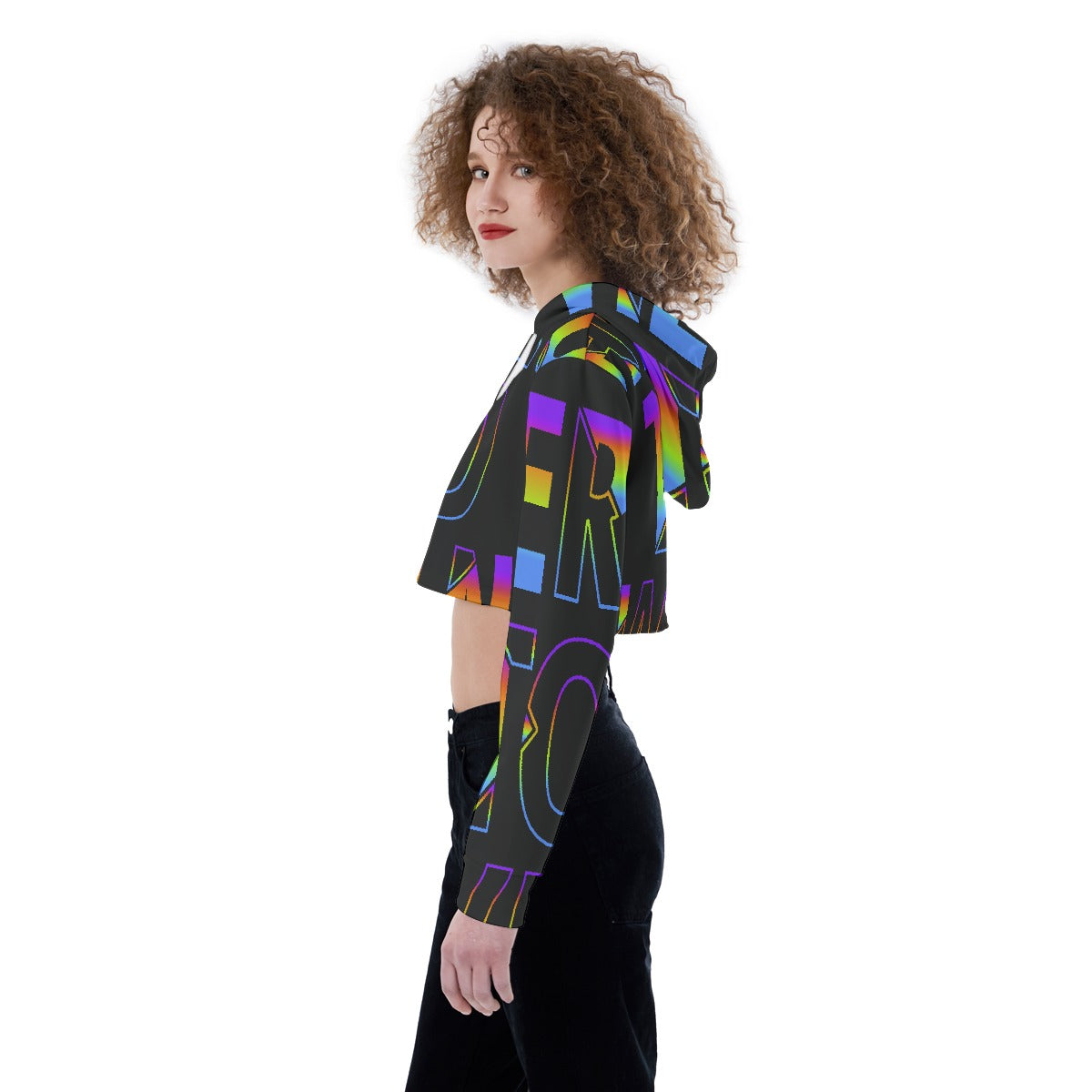 All-Over Print Women's Crop Top Hoodie