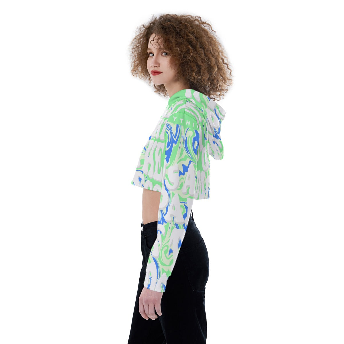 All-Over Print Women's Crop Top Hoodie