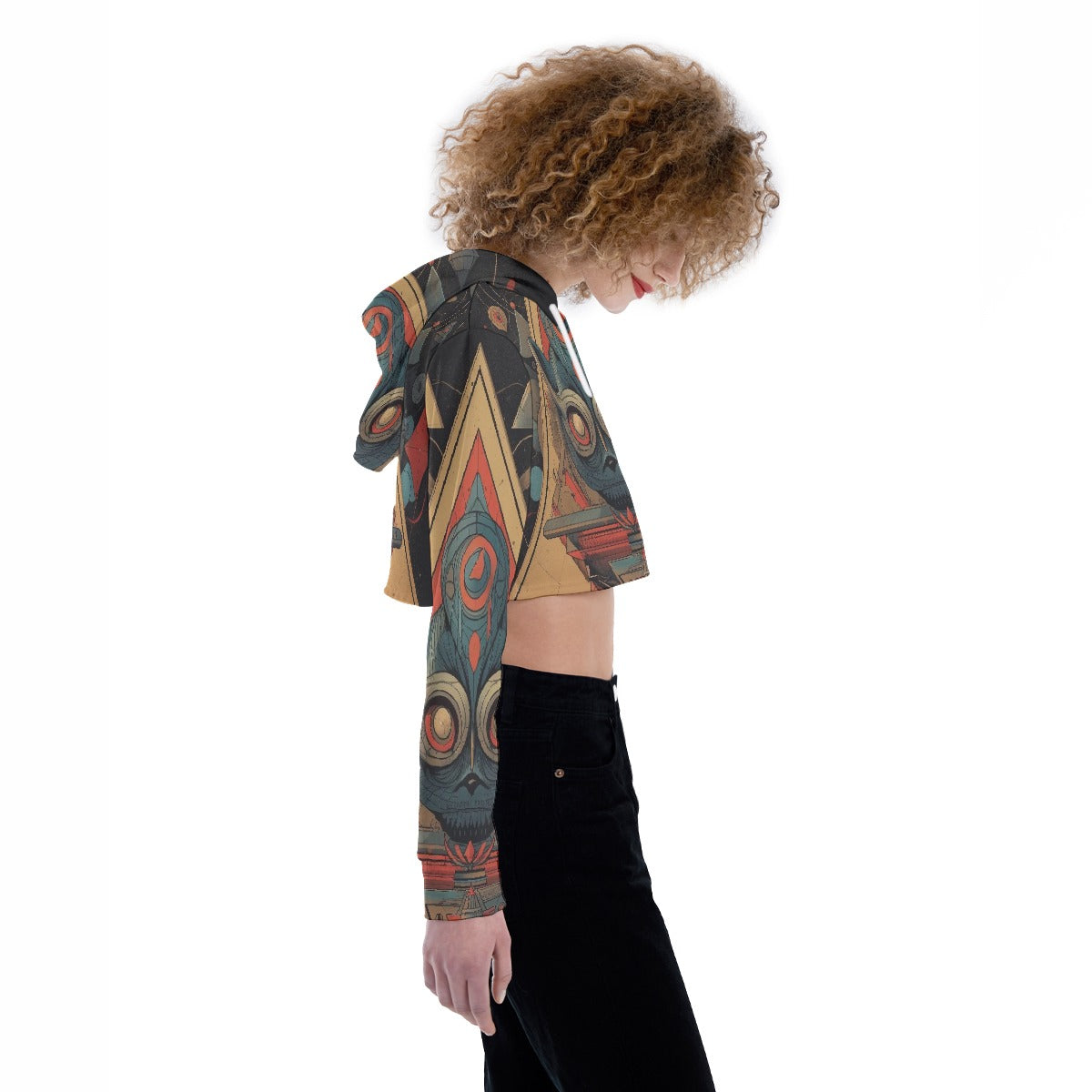 All-Over Print Women's Crop Top Hoodie