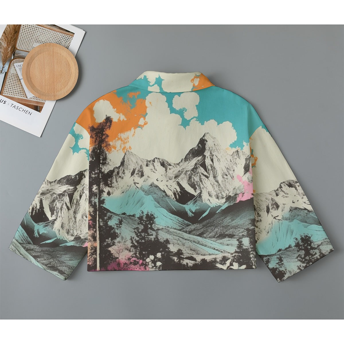 All-Over Print Women's Cropped Jacket | 245GSM Cotton