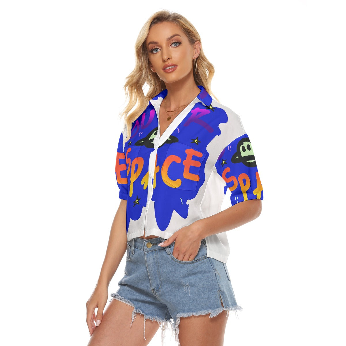 All-Over Print Women's V-neck Shirts