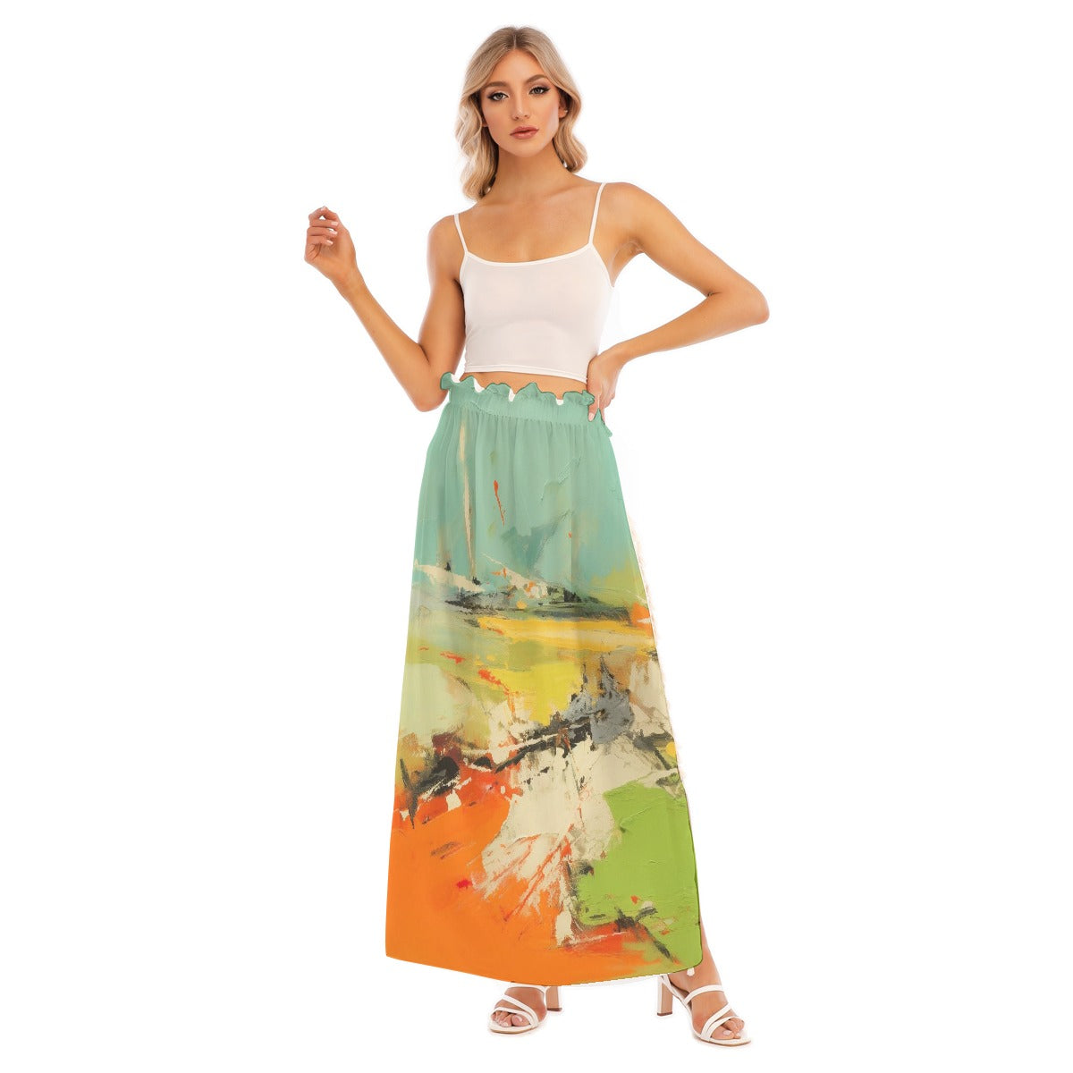 All-Over Print Women's Side Split Skirt