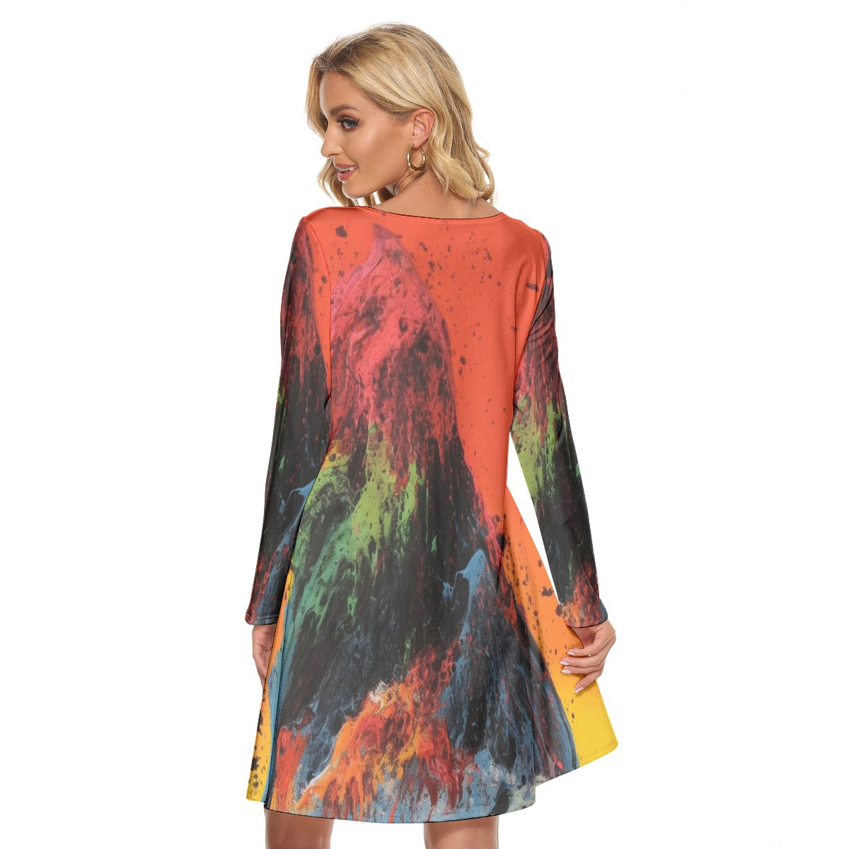 All-Over Print Women's Crew Neck Dress