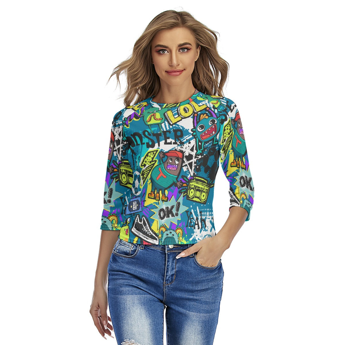 All-Over Print Women's Raglan Sleeves T-shirts