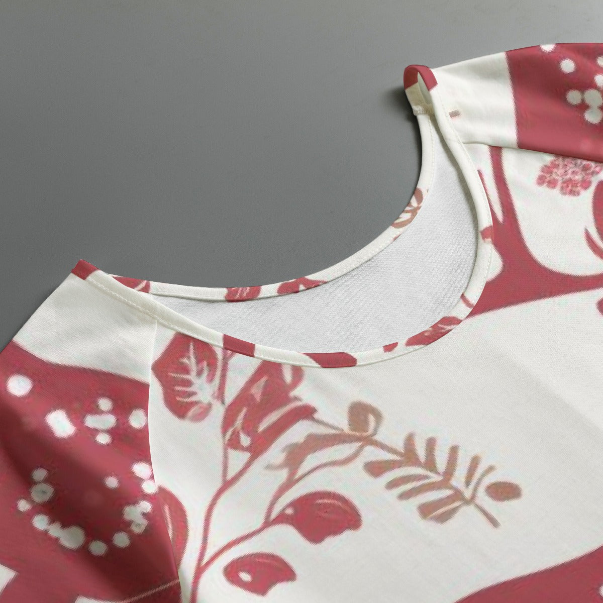 All-Over Print Women's Round Neck T-shirt With Raglan Sleeve