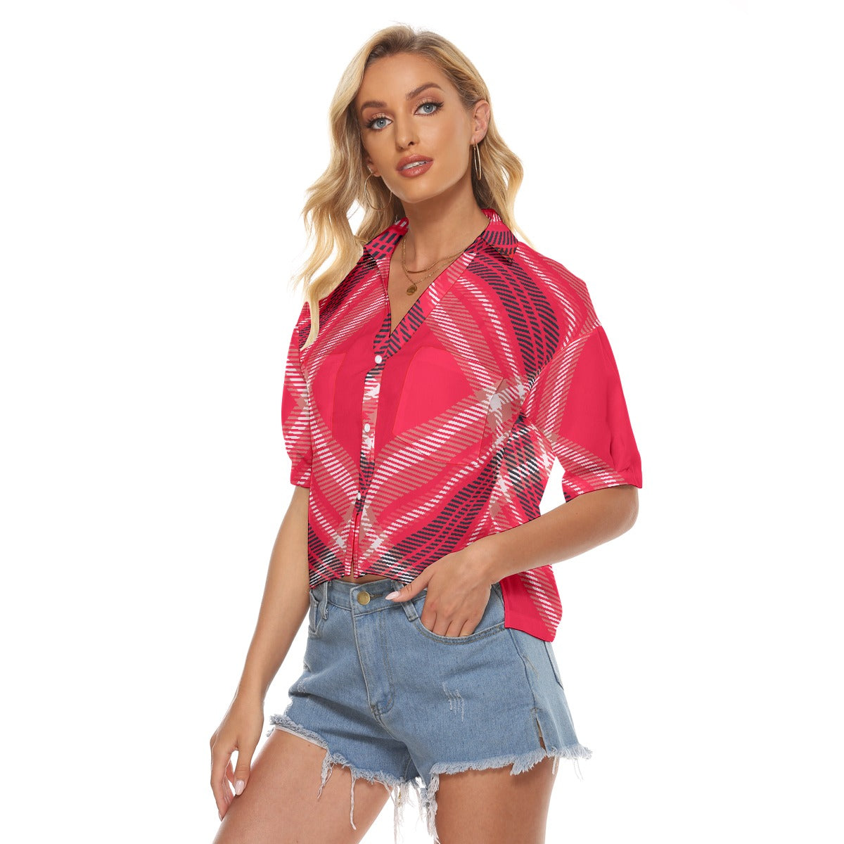All-Over Print Women's V-neck Shirts