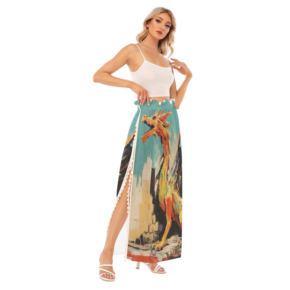 All-Over Print Women's Side Split Skirt