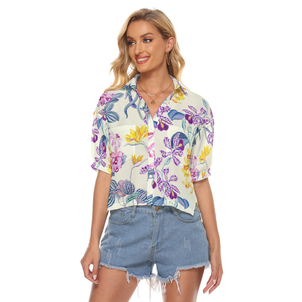 All-Over Print Women's V-neck Shirts