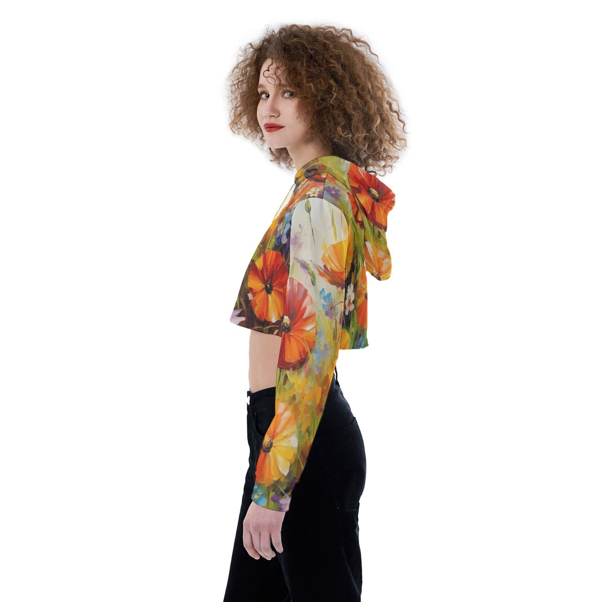 All-Over Print Women's Crop Top Hoodie
