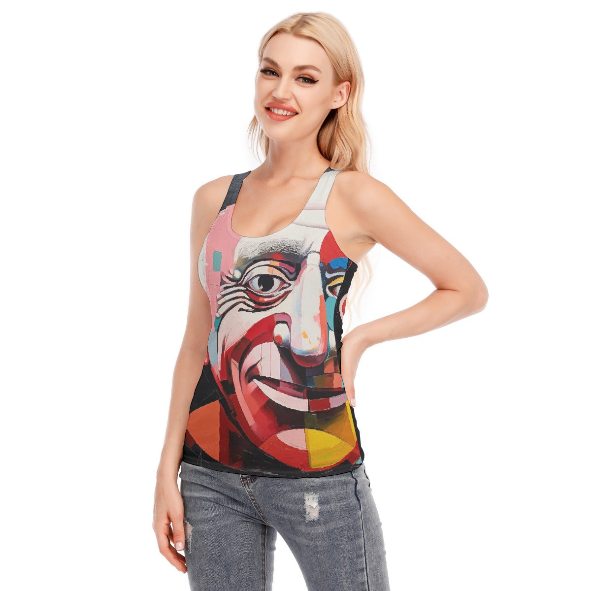 All-Over Print Women's Racer Vest | 190GSM Cotton