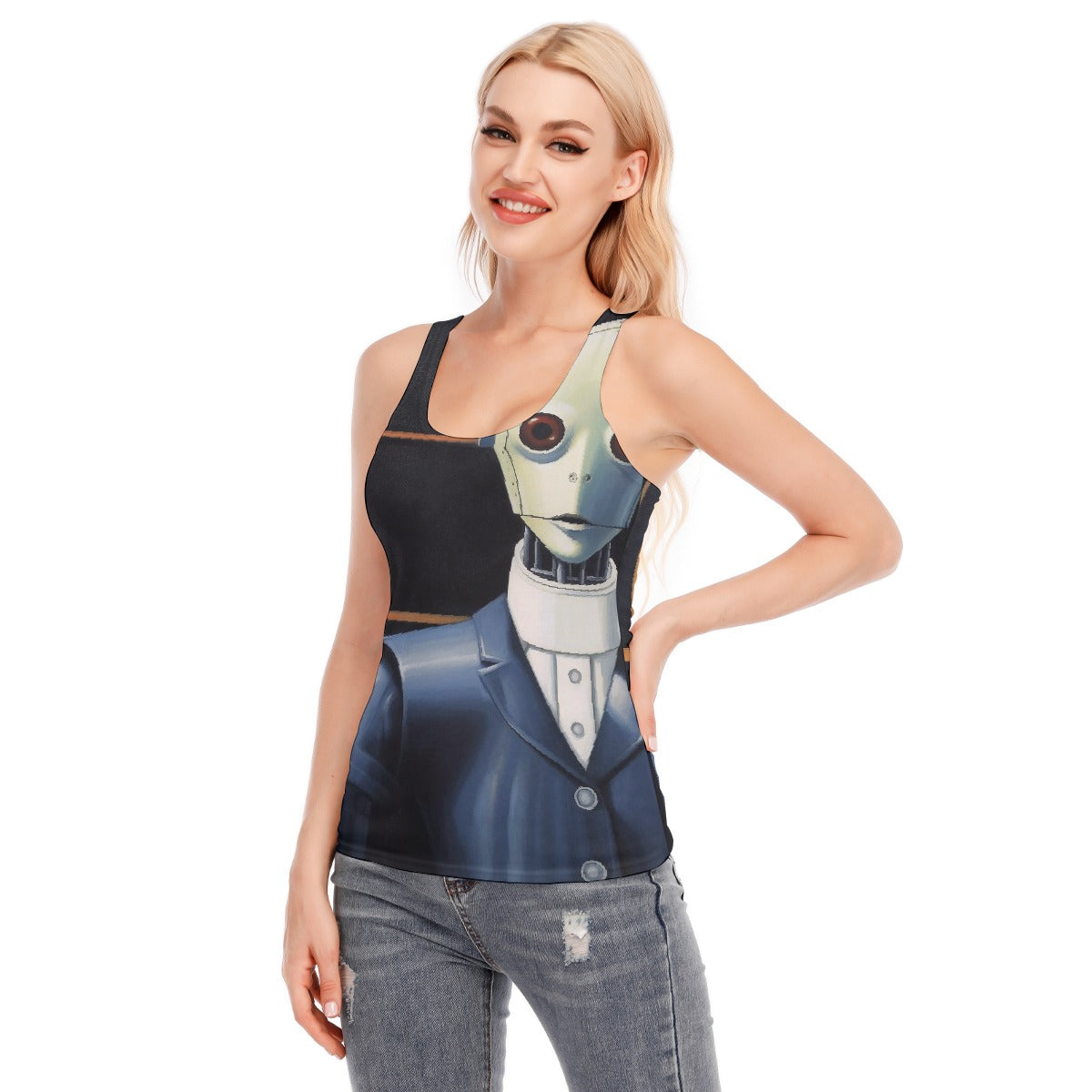 All-Over Print Women's Racer Vest | 190GSM Cotton