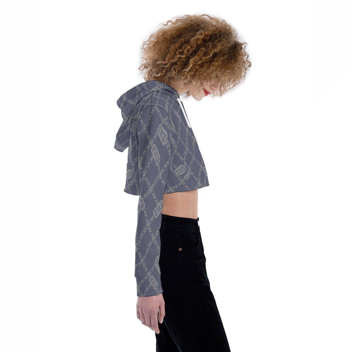 All-Over Print Women's Crop Top Hoodie