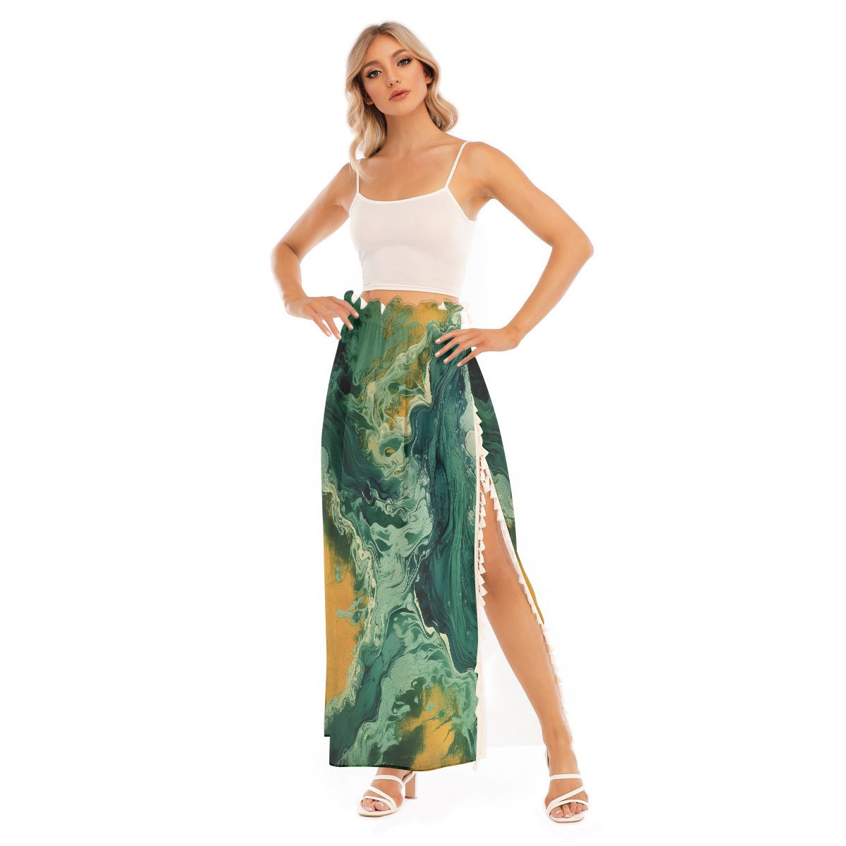 All-Over Print Women's Side Split Skirt