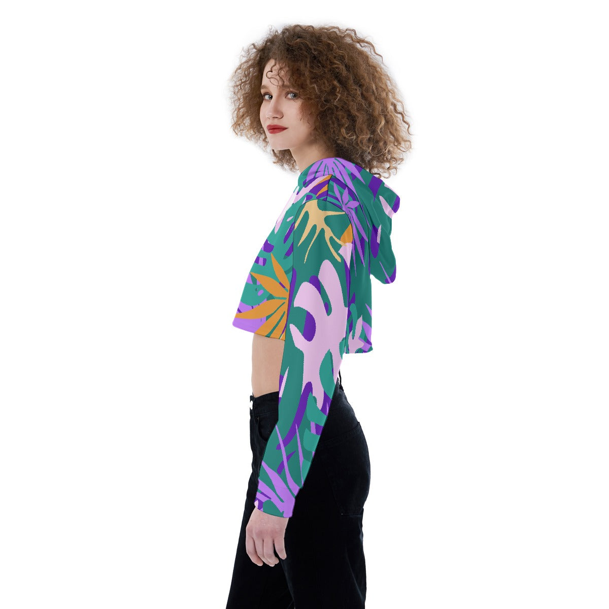 All-Over Print Women's Crop Top Hoodie