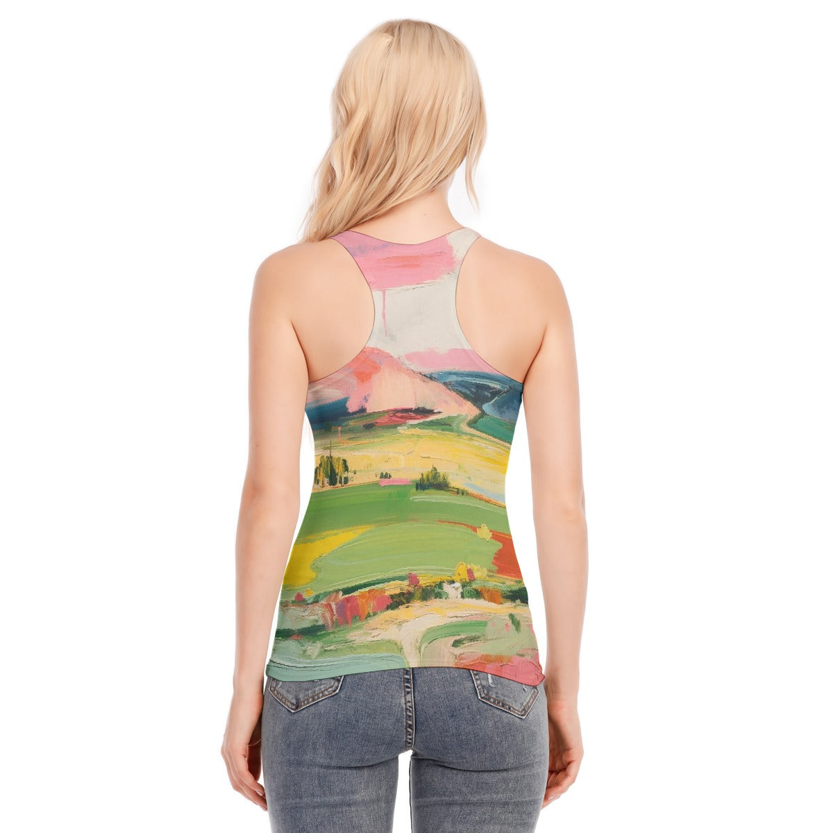 All-Over Print Women's Racer Vest | 190GSM Cotton