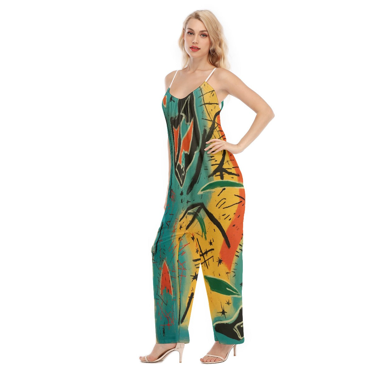 All-Over Print Women's Loose Cami Jumpsuit