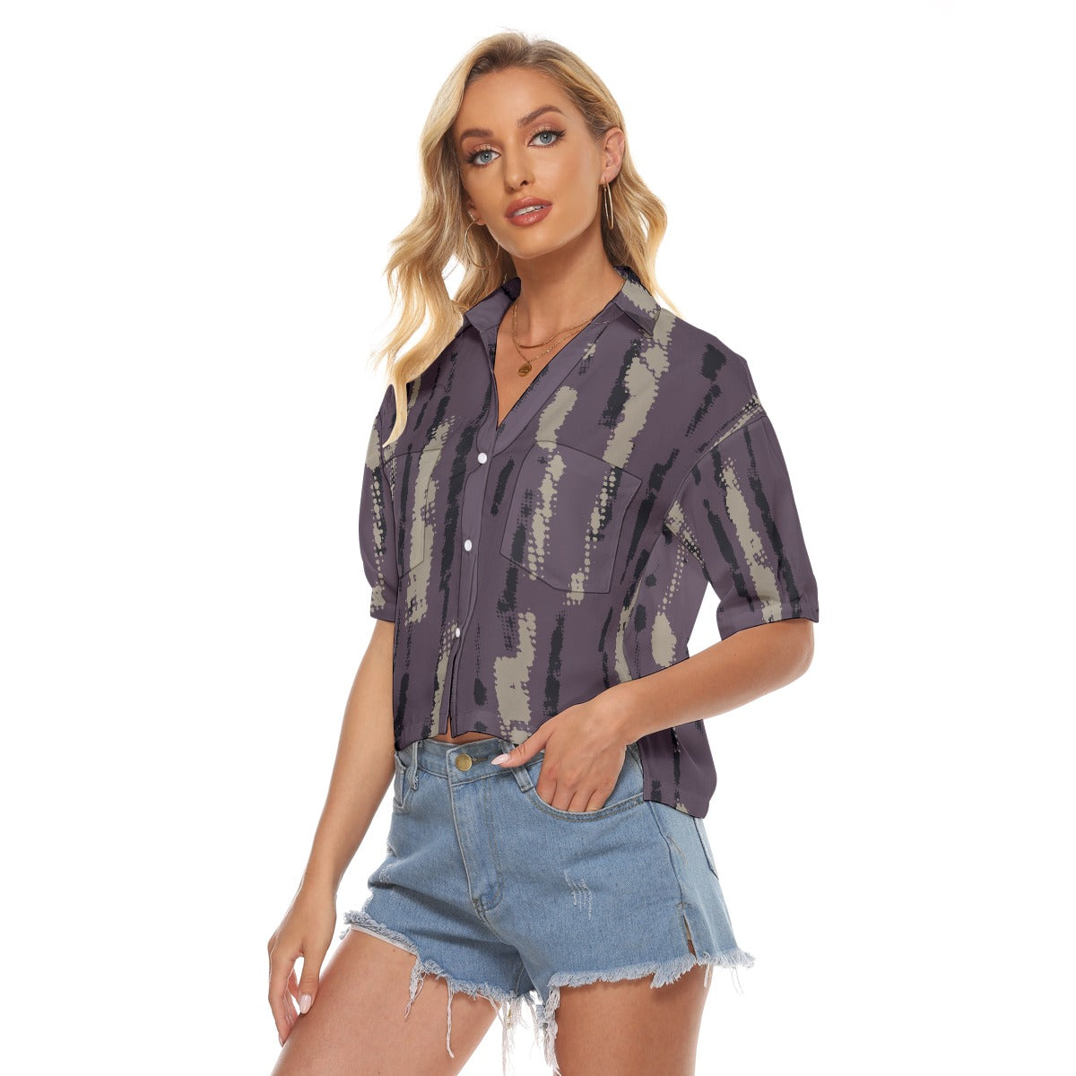 All-Over Print Women's V-neck Shirts