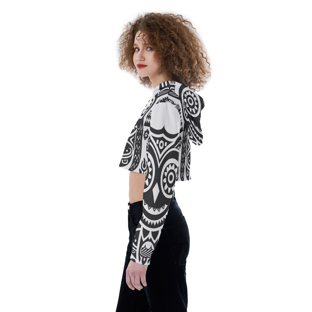 All-Over Print Women's Crop Top Hoodie