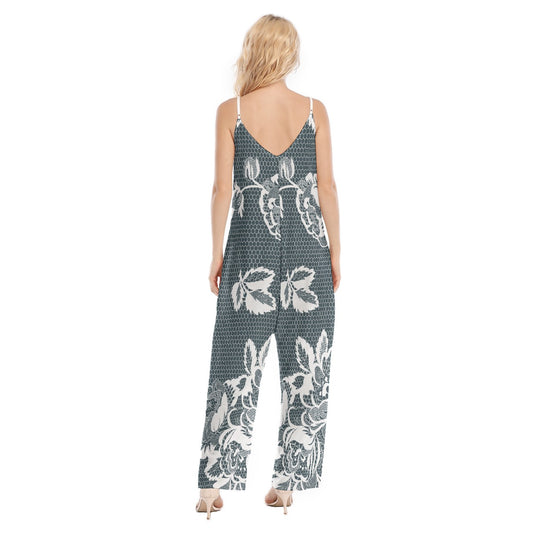 All-Over Print Women's Loose Cami Jumpsuit