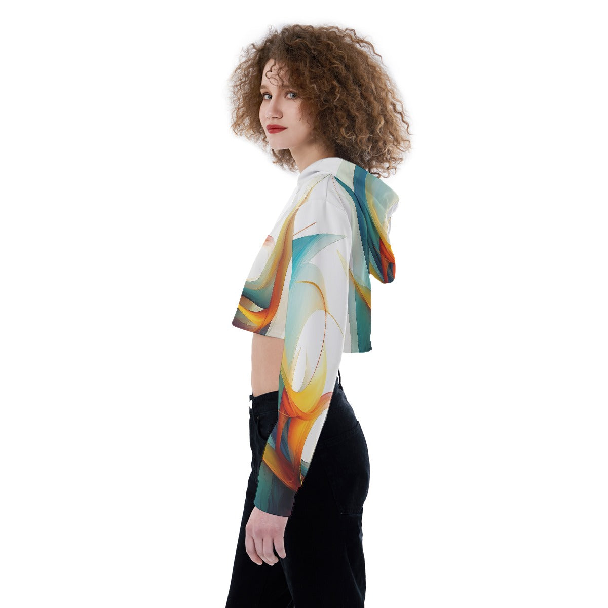 All-Over Print Women's Crop Top Hoodie