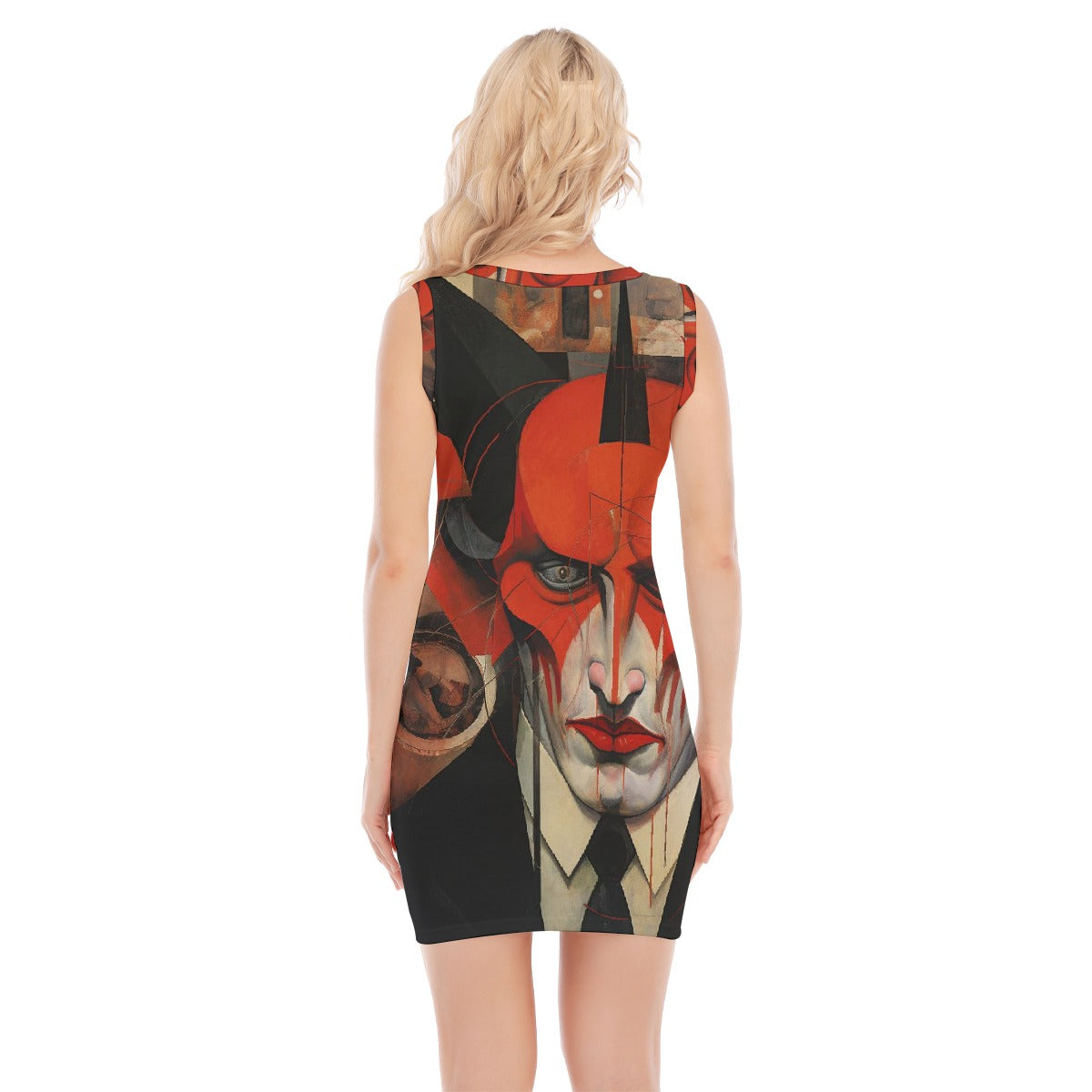 All-Over Print Women's O-neck Sleeveless Hip Skirt