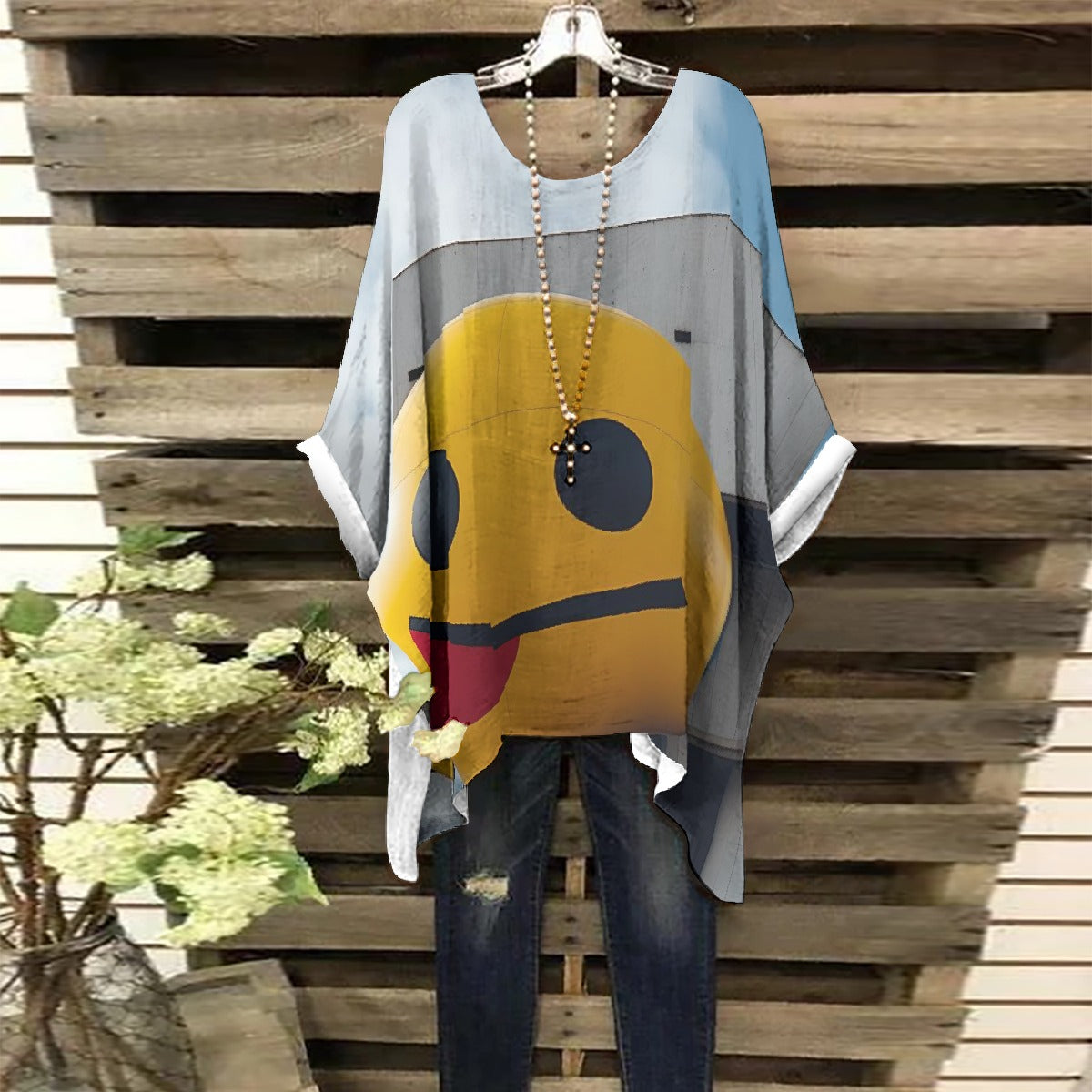 All-Over Print Women's Bat Sleeve Shirt