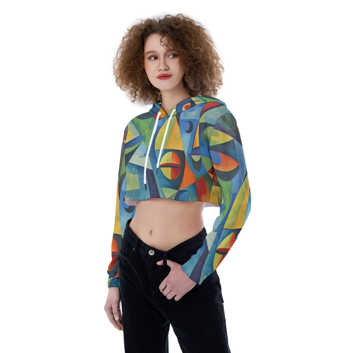 All-Over Print Women's Crop Top Hoodie