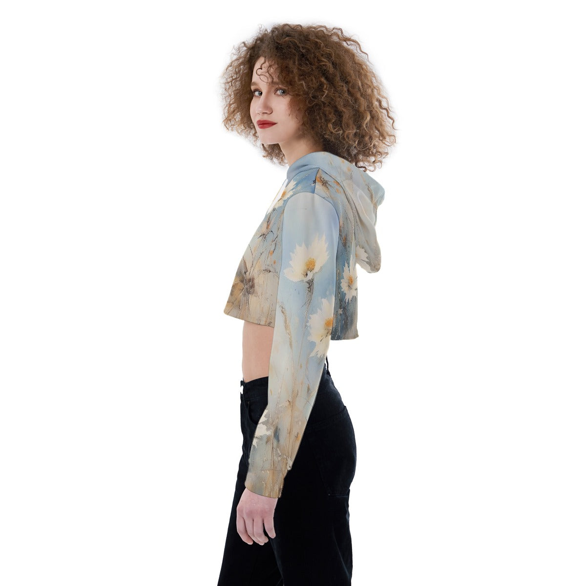 All-Over Print Women's Crop Top Hoodie