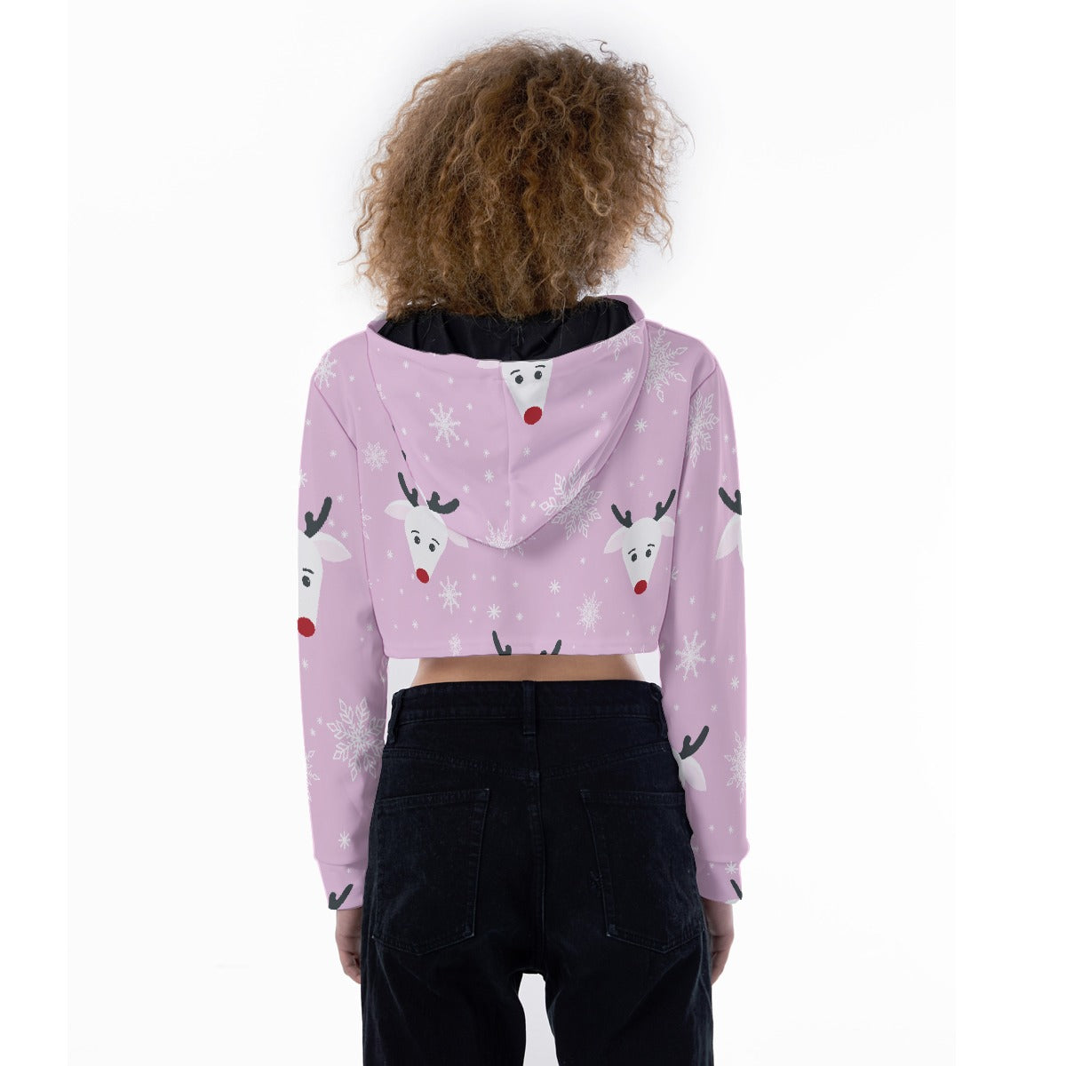 All-Over Print Women's Crop Top Hoodie