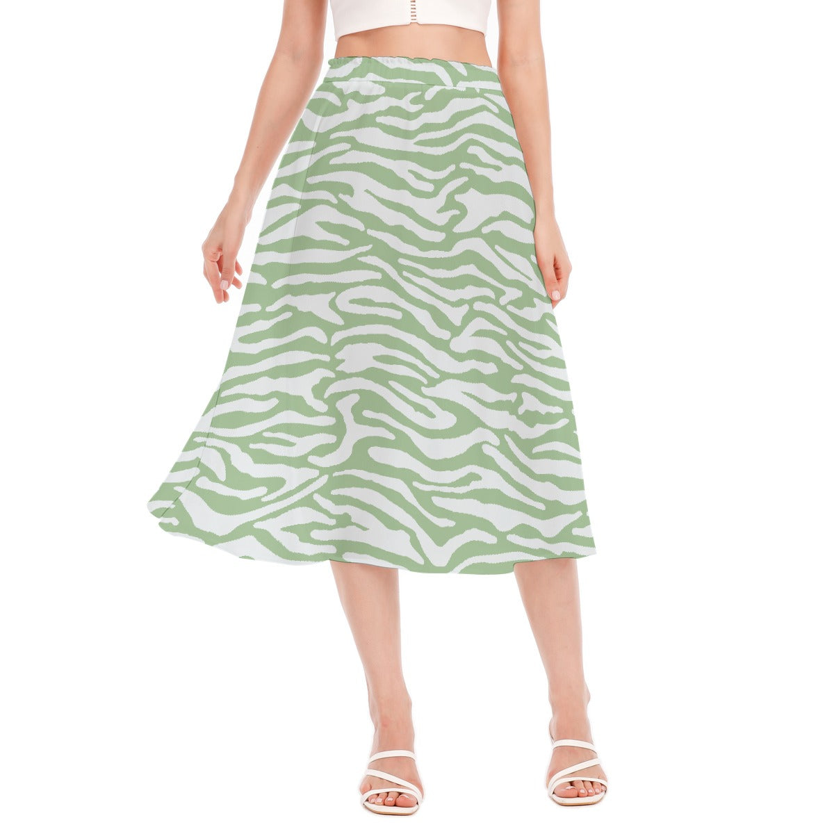 All-Over Print Women's Long Section Chiffon Skirt