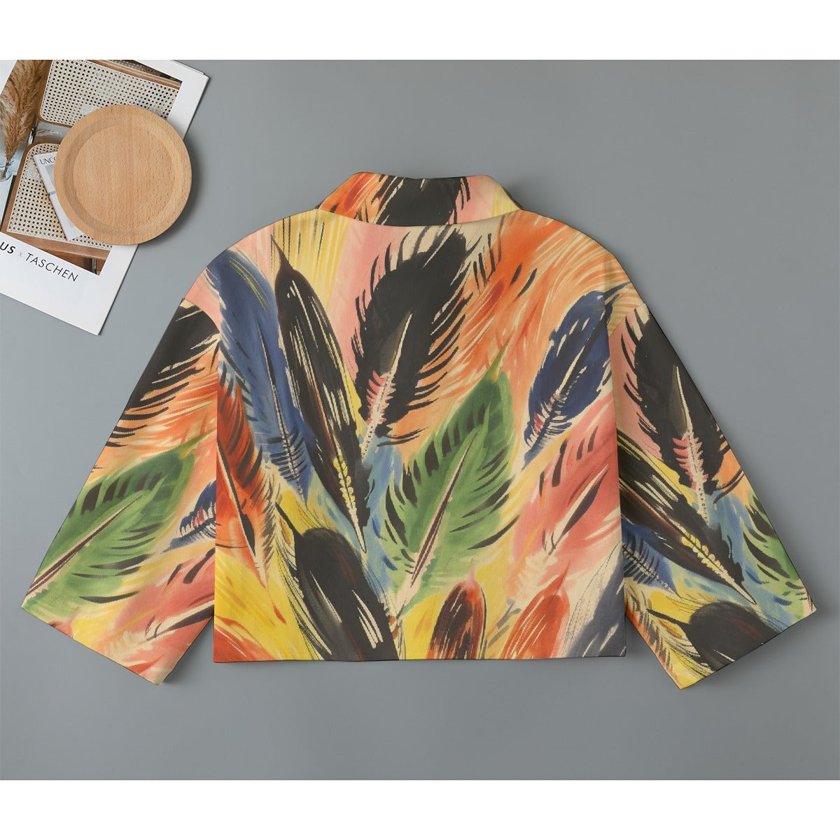 All-Over Print Women's Cropped Jacket | 245GSM Cotton
