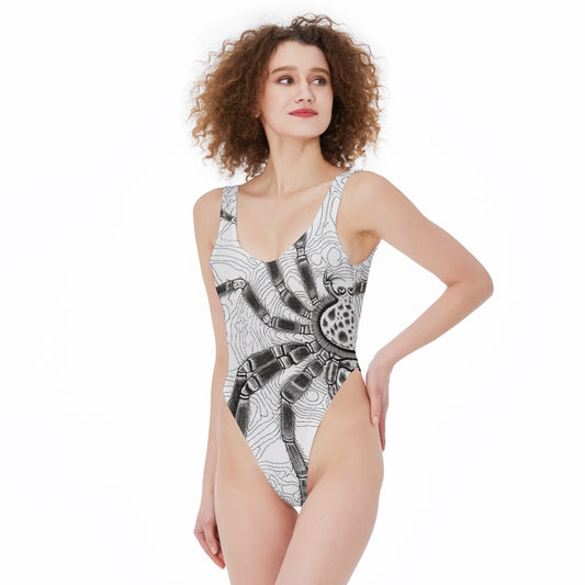 All-Over Print Women's High Cut One-piece Swimsuit