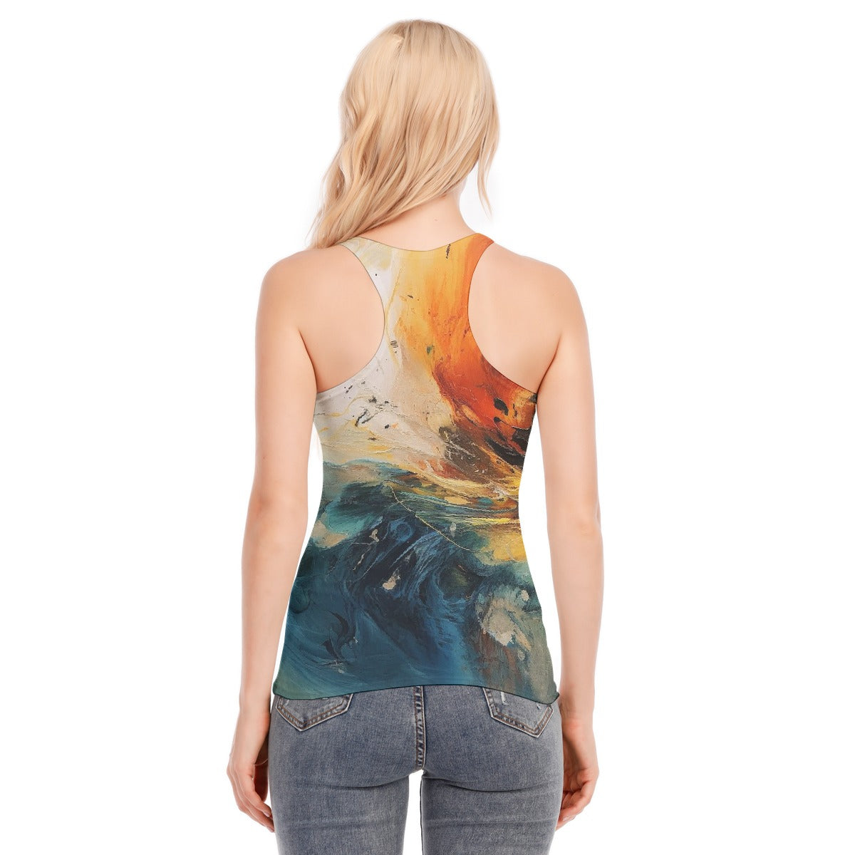 All-Over Print Women's Racer Vest | 190GSM Cotton