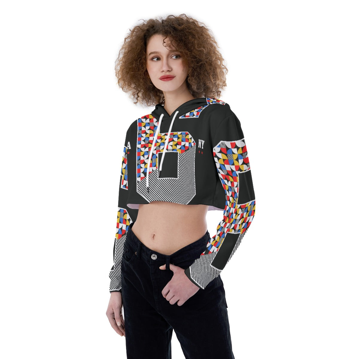 All-Over Print Women's Crop Top Hoodie