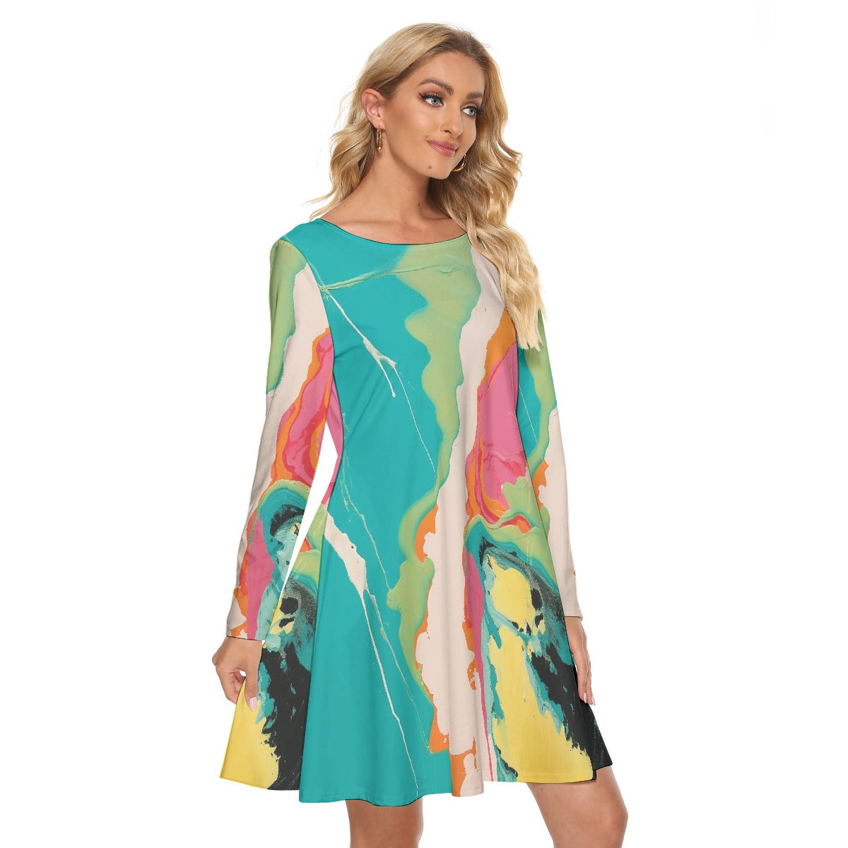 All-Over Print Women's Crew Neck Dress