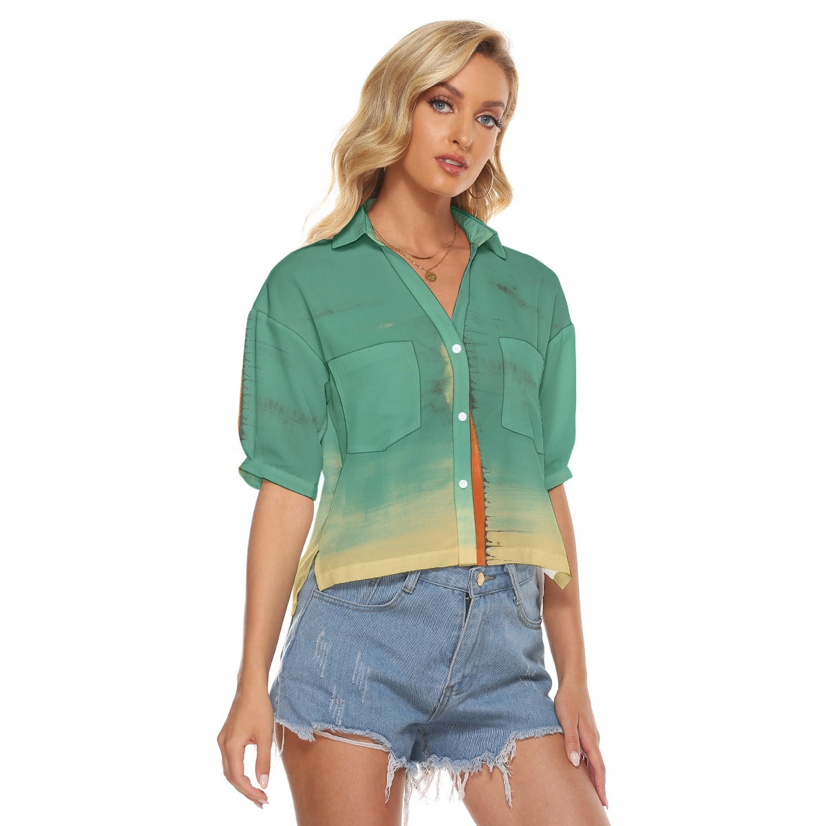 All-Over Print Women's V-neck Shirts