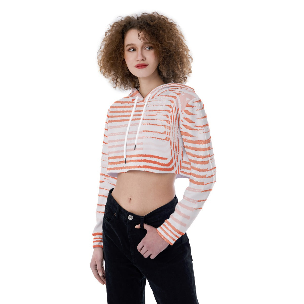 All-Over Print Women's Crop Top Hoodie