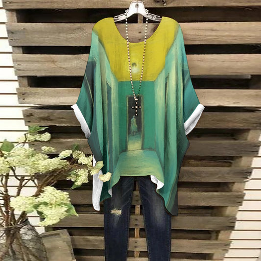 All-Over Print Women's Bat Sleeve Shirt