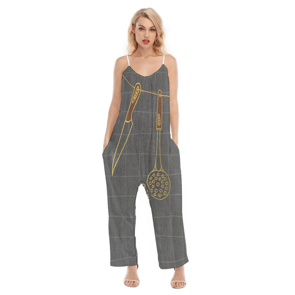 All-Over Print Women's Loose Cami Jumpsuit
