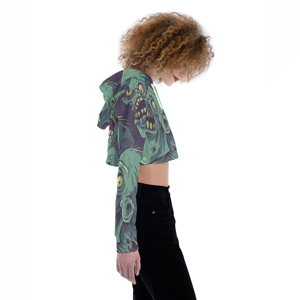 All-Over Print Women's Crop Top Hoodie
