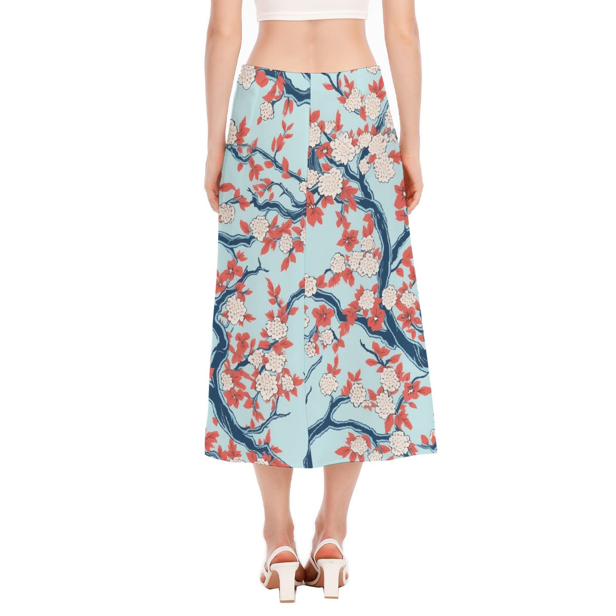 All-Over Print Women's High Slit Long Skirt